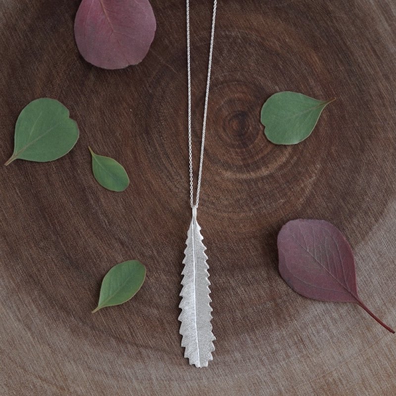 Banksia leaf necklace