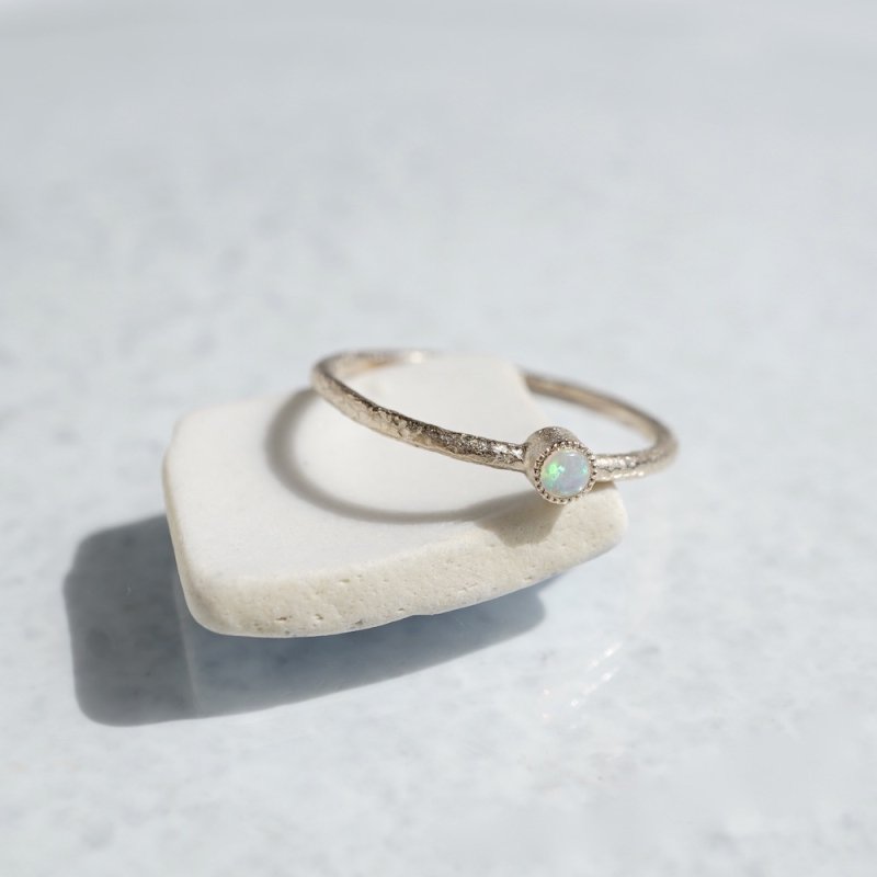 Opal birthstone ring