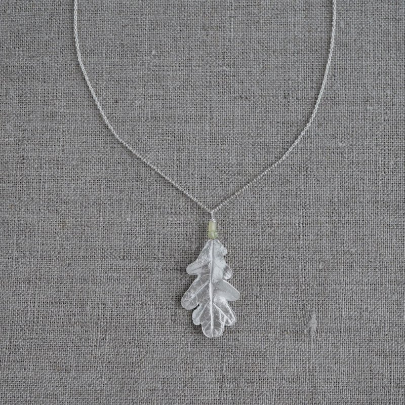 Oak leaf stone necklace 