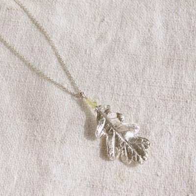 Oak leaf stone necklace 
