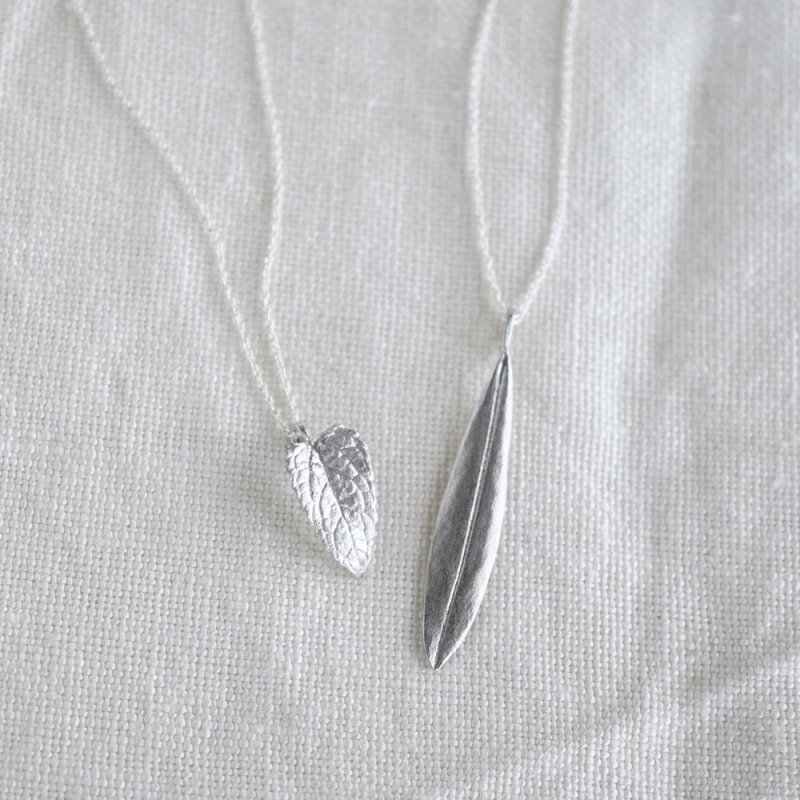 Eupatorium leaf necklace