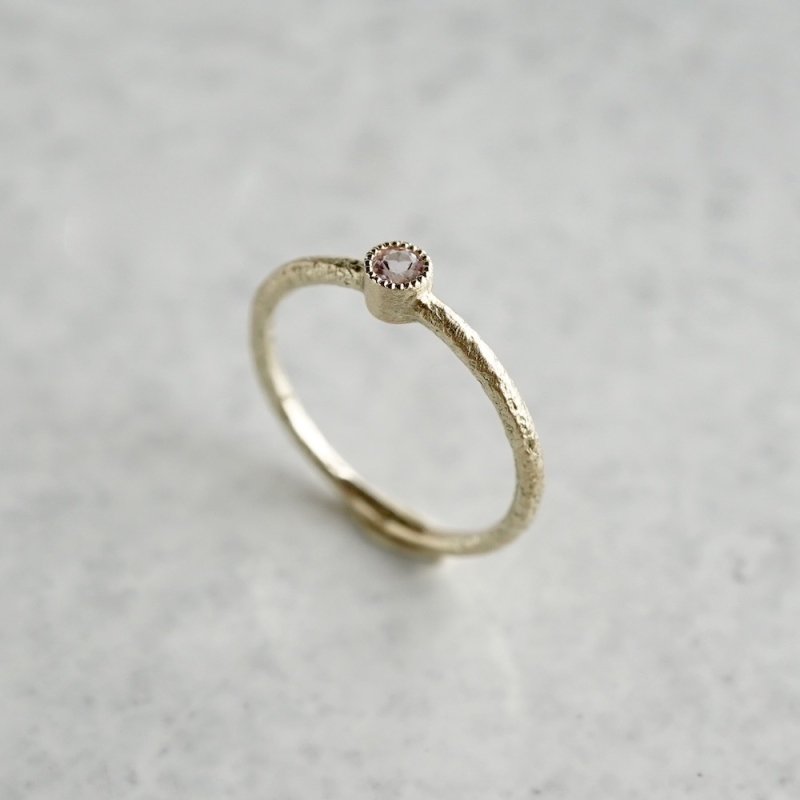 Morganite birthstone ring