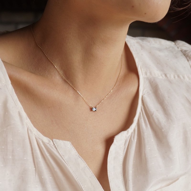 Amethyst octagon necklace
