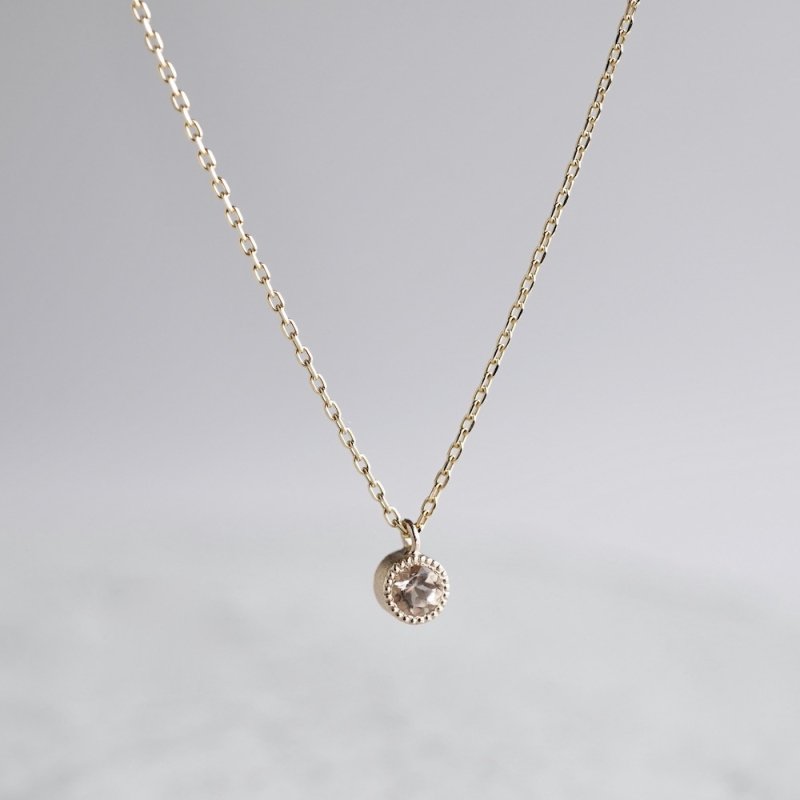 Morganite birthstone necklace