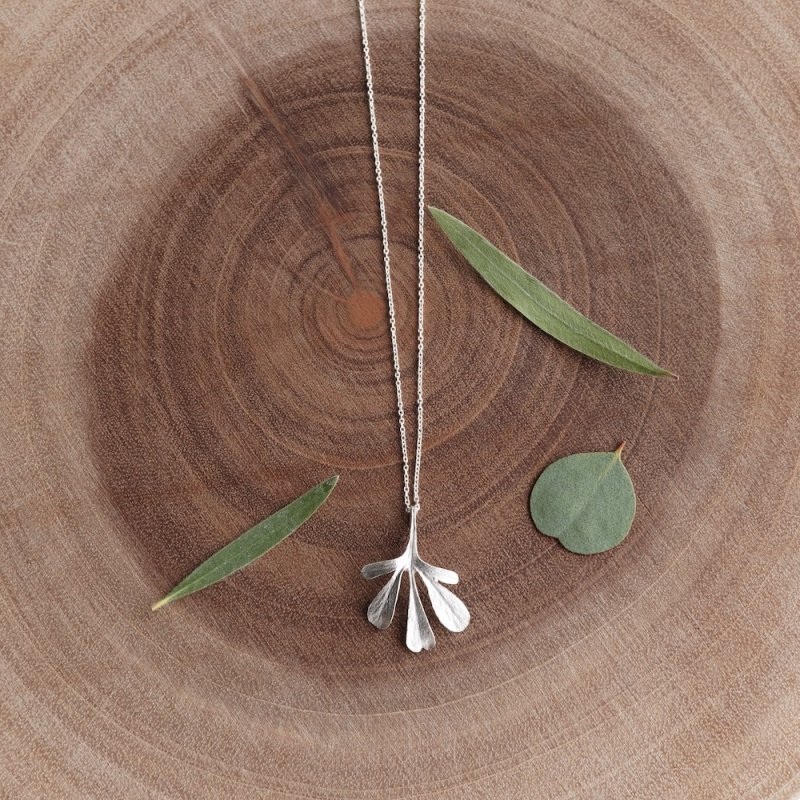 Rue leaf  necklace