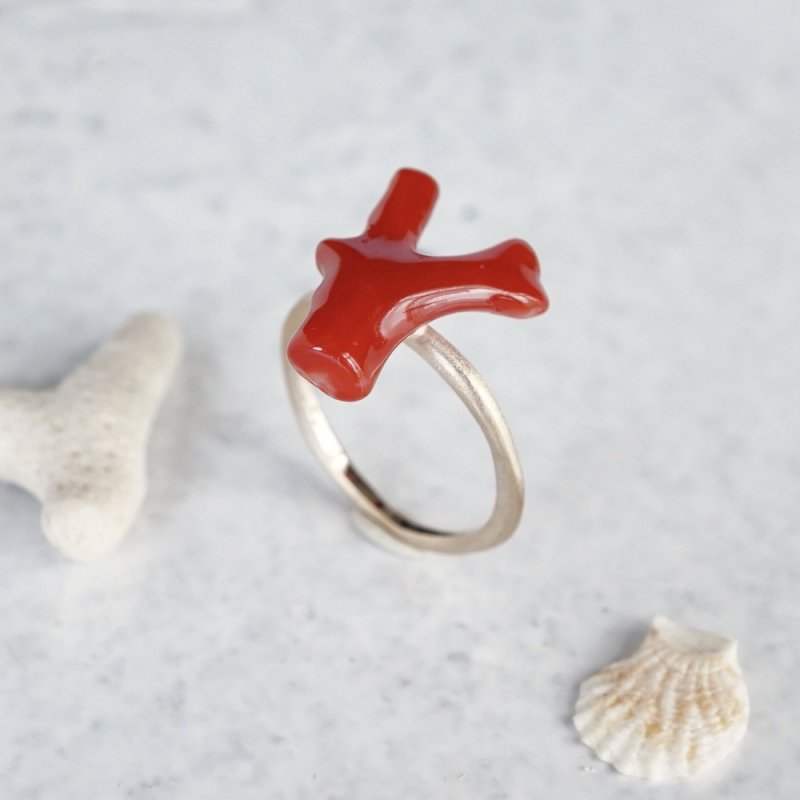 Coral branch ring