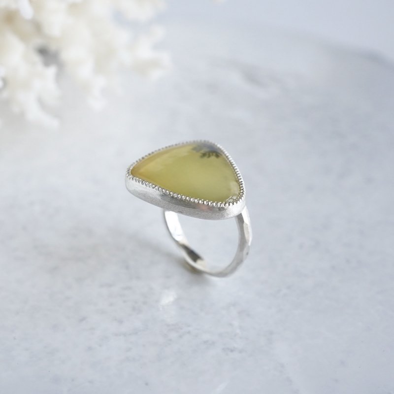 Yellow opal  ring