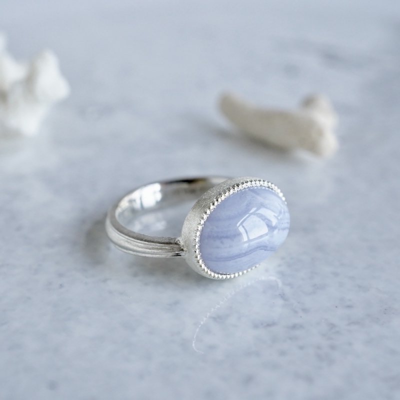 Blue Lace Agate ring