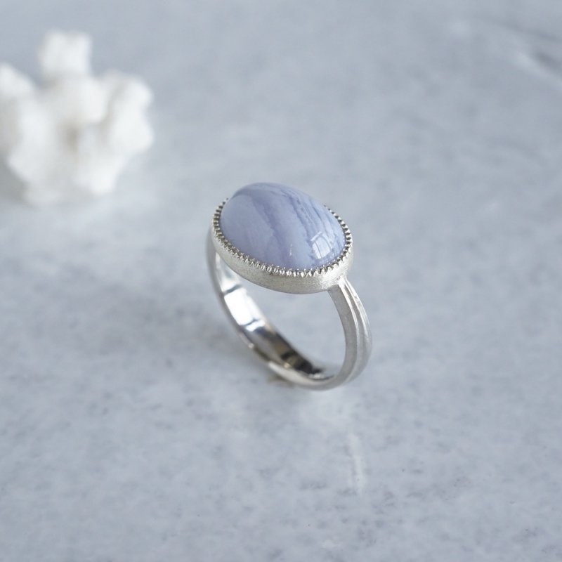 Blue Lace Agate ring