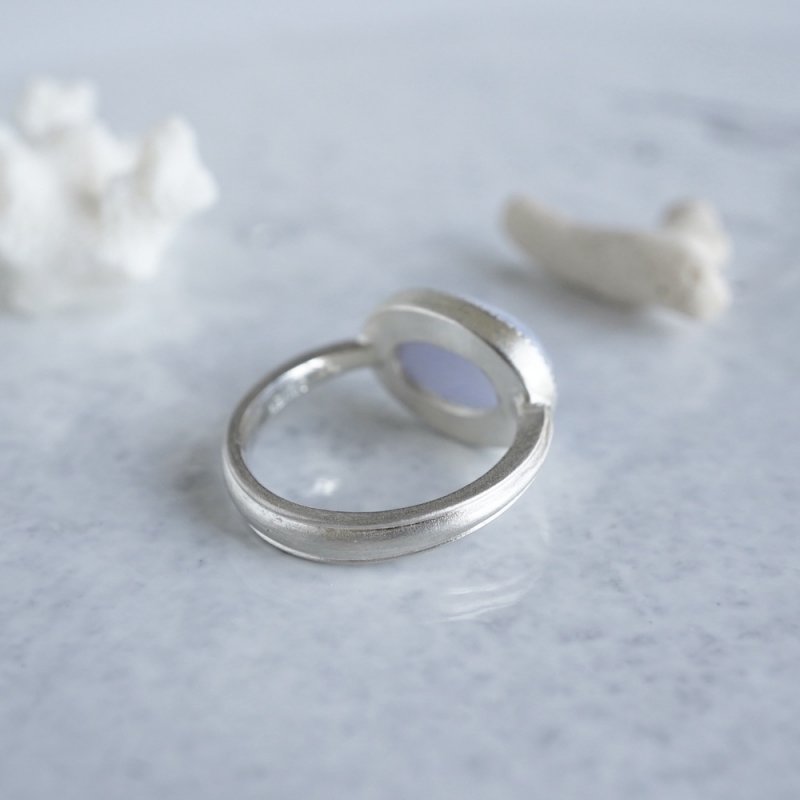 Blue Lace Agate ring