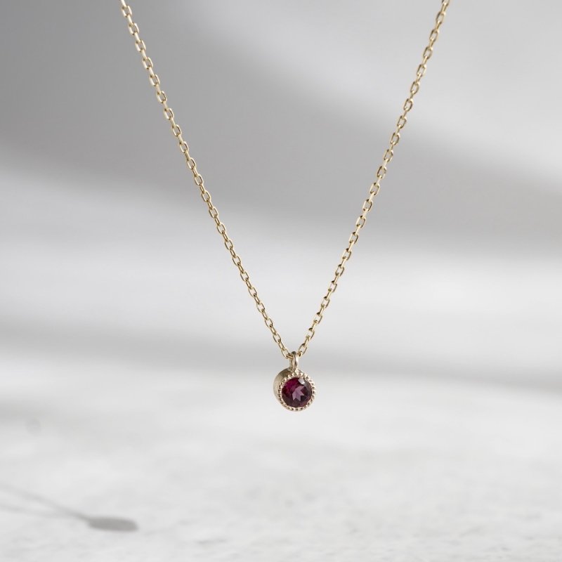 Garnet birthstone necklace