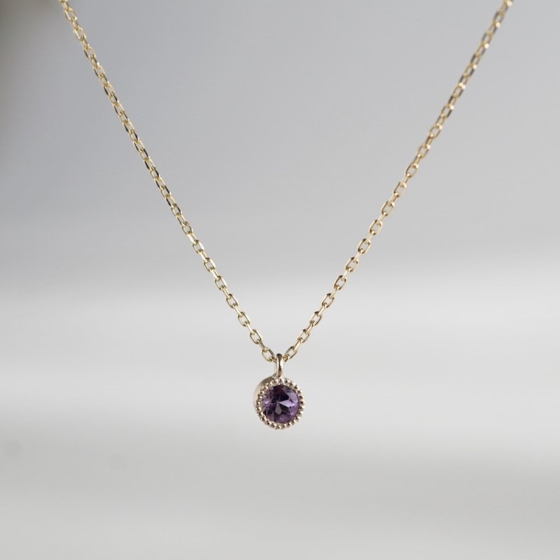 Amethyst birthstone necklace