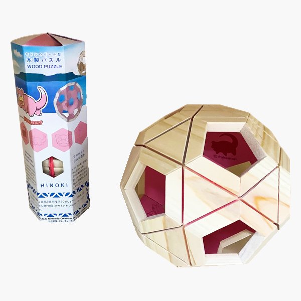 ヤドンのボール型木製パズル(組手障子)