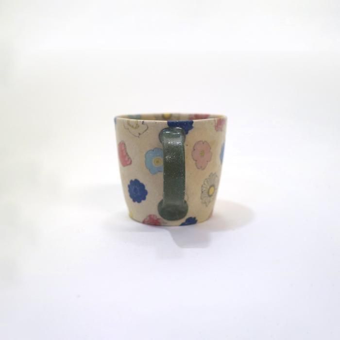 田中ちあき/マグ/フラワーパターン/マルチカラー/練り込み