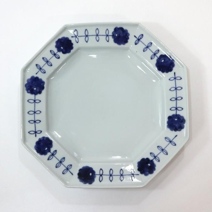 日下華子さん　作家　食器　お皿　長皿　八角皿　北欧暮らしの道具点　定価11000 楽天市場】日下華子 色絵 鉄線 八角プレート小 / 九谷 和食器 長