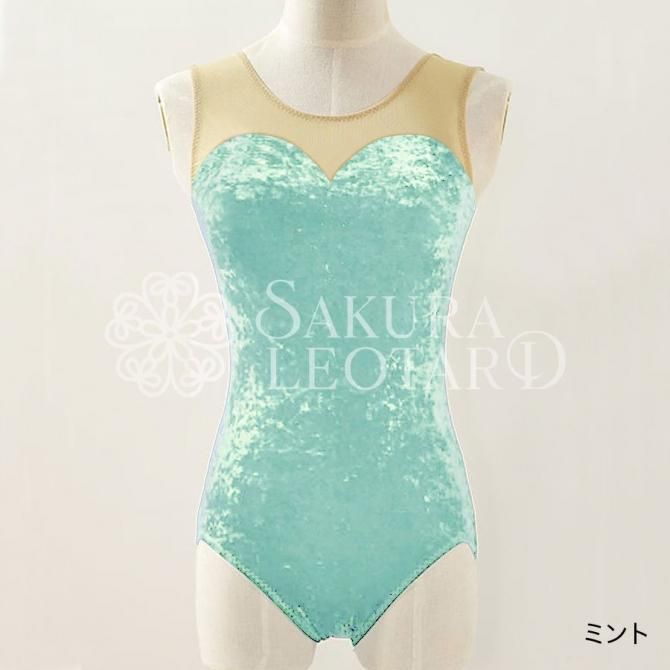 くすみピンククラッシュベロアと後ろリボンが可愛いチョーカー娘役レオタード白Ｓ～Ｍ 173994523_o27.jpg?