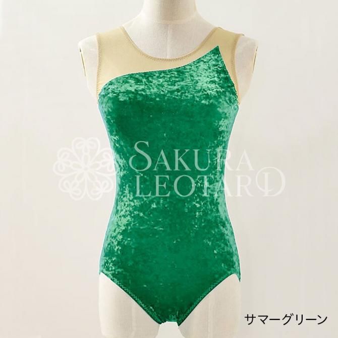 くすみピンククラッシュベロアと後ろリボンが可愛いチョーカー娘役レオタード白Ｓ～Ｍ 173994523_o5.jpg?