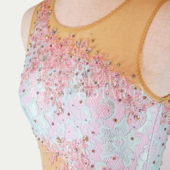 Sサイズ｜ブラック｜装飾付きレオタード バトン衣装（ol-140