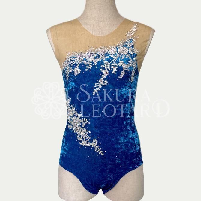 新品❤️バトントワリング　衣装❤️150cm 130サイズ｜パープル｜装飾付きレオタード バトン衣装（ol-148