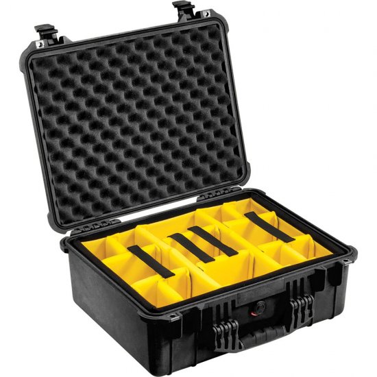 ペリカンケース PELICAN 1554 Waterproof 1550 Case with Yellow and Black Divider Set  (Black)|ペリカンケース|PELICAN CASE の通販ショップ AU Dream