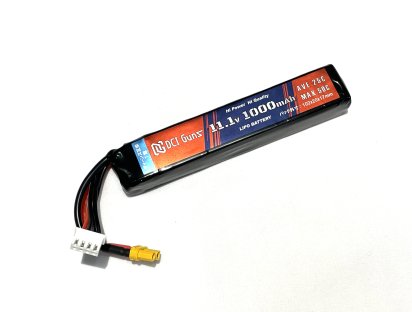 DCI Guns：11.1V 1,000mAh 25C-50C LiPoスティックバッテリー（コネクター交換済み） - SYSTEMA  トレーニングウェポン専門店 GunsmithNBABA