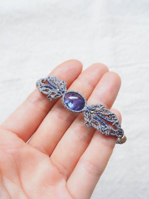 マクラメ編みブレスレット タンザナイト（タンザニア産） STONES