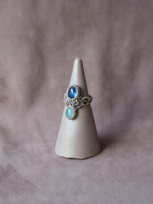 【専用】マクラメ編み エチオピア産　プレシャスオパール マクラメネックレス 専用】マクラメ編み エチオピア産 プレシャスオパール マクラメネックレス