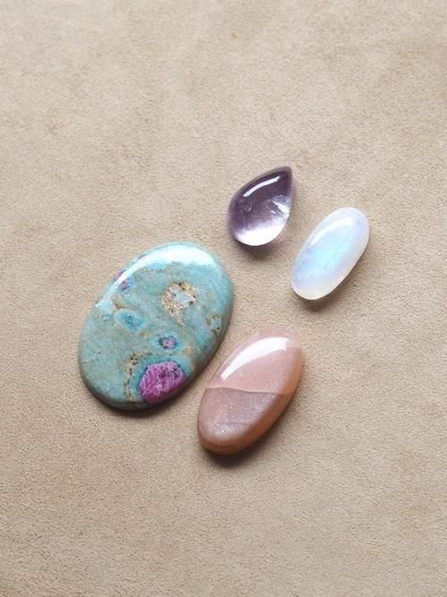 天然石ルース3点.その他 天然石ルースセット STONES SPIRIT 天然石＆マクラメ編みアクセサリー