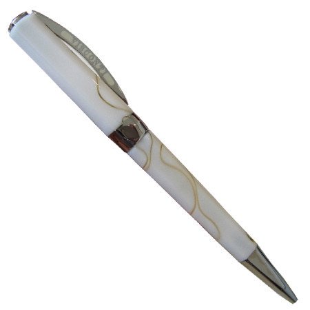 ボールペン　ヴィスコンティー　VISCONTI 白　ホワイトペンの機能材質ツイスト式