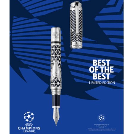 モンテグラッパ 万年筆 限定品 UEFA チャンピオンズリーグ ベスト・オブ・ベスト スターリングシルバーメインイメージ