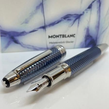 モンブラン 万年筆 特別生産品 マイスターシュテュック グレイシャー ソリテール Montblanc Meisterstuck Resin  Glacier Solitaire Fountain Pen │インへリットペン