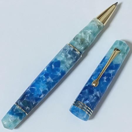 レオナルド「モーメント ゼロ ブルー ハワイ シルバートリム」ボールペン 中古)Leonardo Officina Italiana レオナルド ボールペン