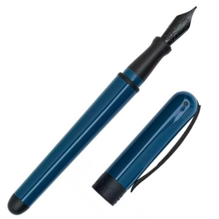 ピナイダー 万年筆 アヴァター UR グロッシー ブラックトリム ラピスブルー Pineider Avatar UR Black Glossy  Fountain Pen lapis blue ｜ インヘリットペン