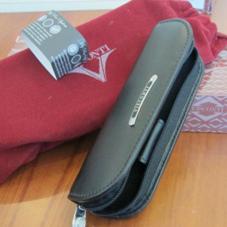ビスコンティ ペンケース カーフレザー 2本用 Visconti pen case