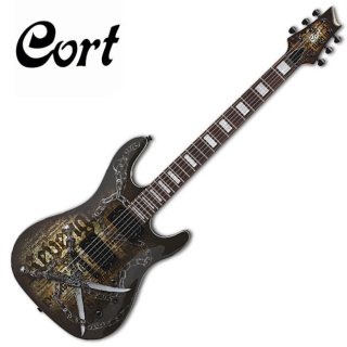 Cort KX5-CQ Unique Design Graphic Electric Guitar String Through Stephen Jensen