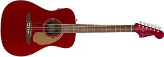 Fender Malibu Player Solid Spruce Top Mahogany Back and Sides in Candy Apple Red 