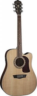 Washburn HD10SCE Heritage Dreadnought Acoustic-Electric Guitar (Natural) 