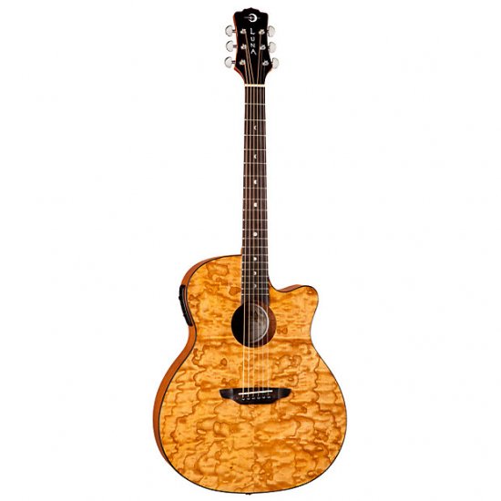 Luna Gypsy Quilt Ash Gloss Natural Acoustic-Electric Guitar w