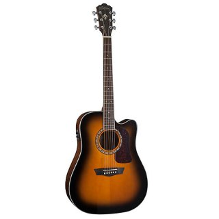 Washburn Heritage Dreadnought Acoustic Electric Guitar Tobacco Burst 