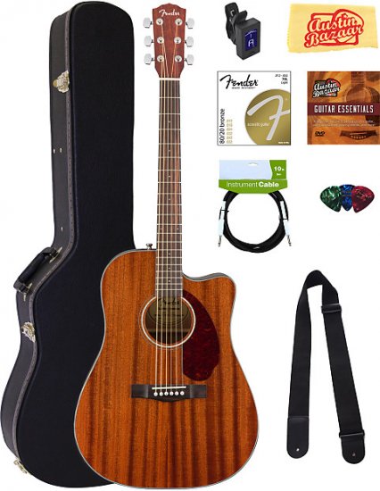 Fender CD-140SCE Dreadnought Acoustic-Electric Guitar - All ...