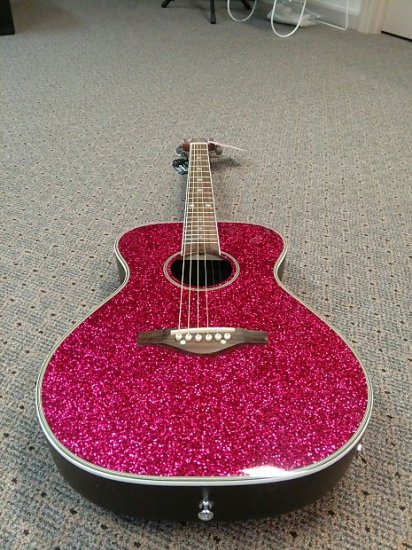 Daisy Rock Pixie guitar Acoustic electric starter pack Pink Sparkle ギター -  輸入ギターなら国内最大級Guitars Walker（ギターズ　ウォーカー）