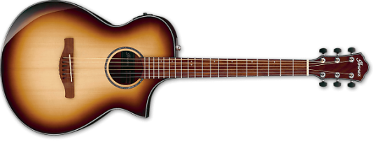 Ibanez Aewc300 Aew Series Acousticelectric Guitar Natural Browned Burst ギター 輸入ギターなら国内最大級 