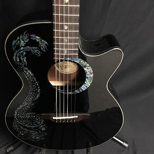 Luna Fauna Dragon A/E Guitar, Classic Black ギター - 輸入ギターなら国内最大級Guitars  Walker（ギターズ　ウォーカー）