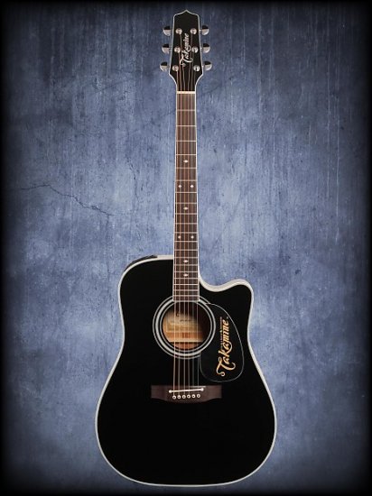 Takamine EF341SC Acoustic Elec Gtr Black WC ギター - 輸入ギター