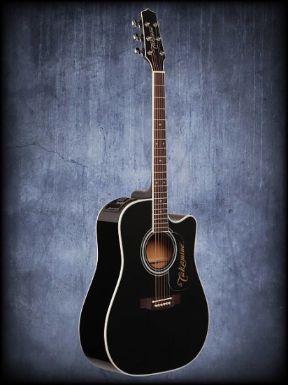 Takamine EF341SC Acoustic Elec Gtr Black WC ギター - 輸入ギター