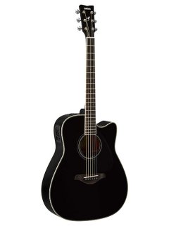 Yamaha FGX820C Solid Top Folk Acoustic-Electric Guitar - Black 