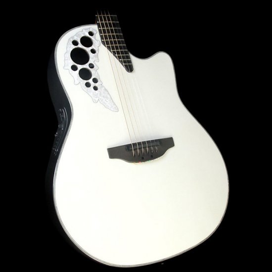 Ovation Melissa Etheridge Signature Elite Plus Acoustic-Electric White - 輸入ギターなら国内最大級Guitars ウォーカー）