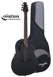 Ovation Elite TX 1778TX-5 Mid-Depth Bowl Acoustic-Electric Guitar - Black w/Case 