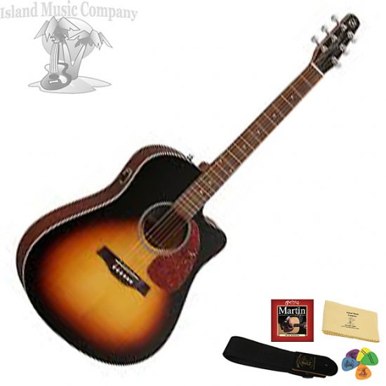 Seagull S6 CW Spruce Sunburst GT Acoustic Guitar with qIT ...