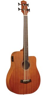 Gold Tone M-Bass25FL 25-Inch Scale Fretless Acoustic-Electric MicroBass with Gig Bag 2018 Satin 